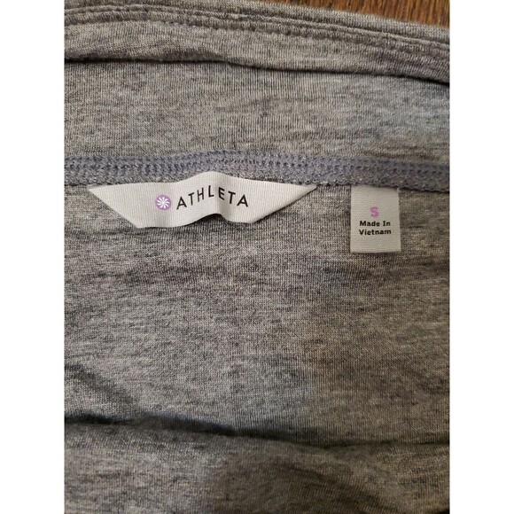 Athleta Womens Solstice Ruched Pencil Skirt Gray Modal Wool Blend Knit Sz Small - Picture 3 of 7